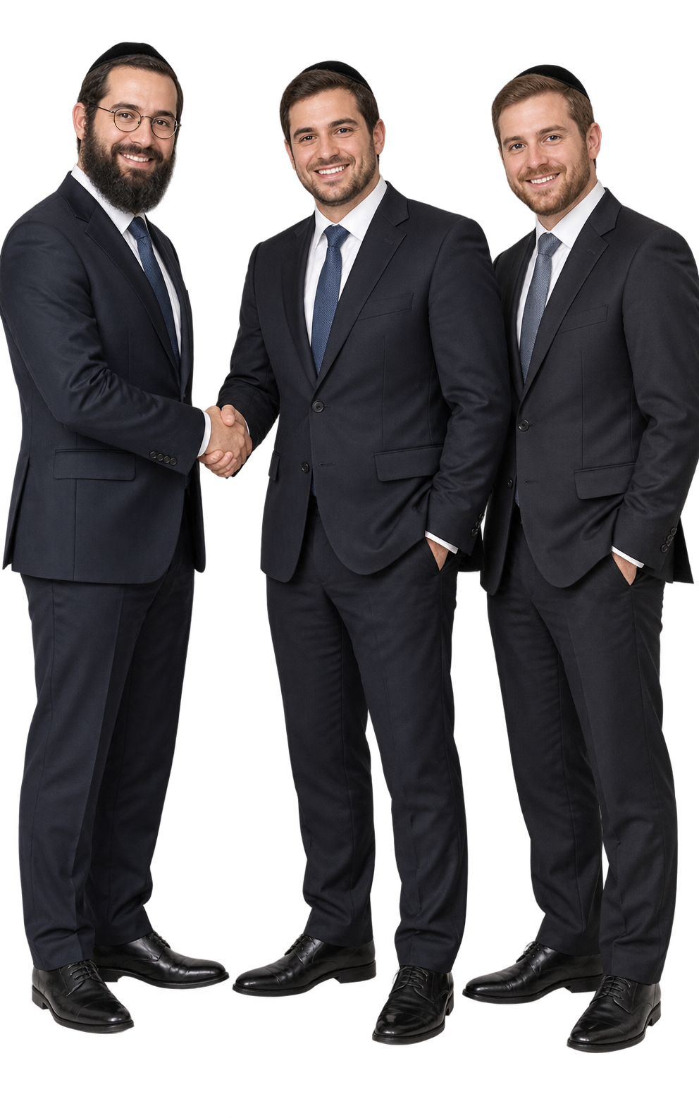 Three Jewish businessmen standing together